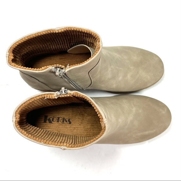 Korks By Kork-Ease Esmerelda Ankle Boots Womens Size 9.5 M Block Heel Taupe - Picture 9 of 12